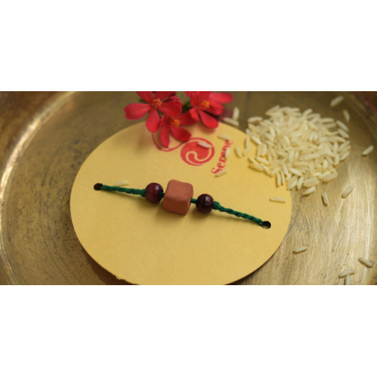 Terracotta ❂ Handmade . Rakhi { a }